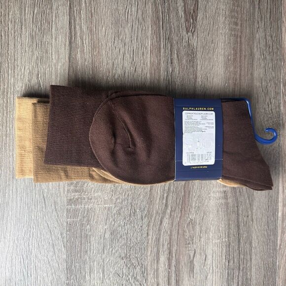 Polo Ralph Lauren Socks Mens Sz 10-13 Dress Socks 3 Pair trouser‎ socks Pony NWT - Picture 2 of 4